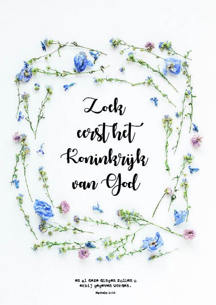 Poster A3 'Zoek eerst het Koninkrijk' - MA33112 -  Posters A3 bij MajesticAlly