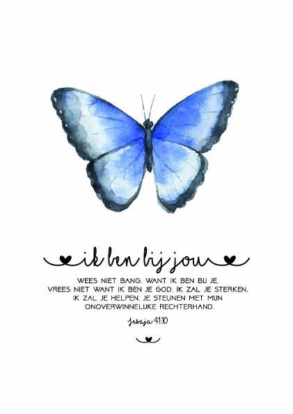 Poster A3 'Ik ben bij jou' - MA33115 -  Posters A3 bij MajesticAlly