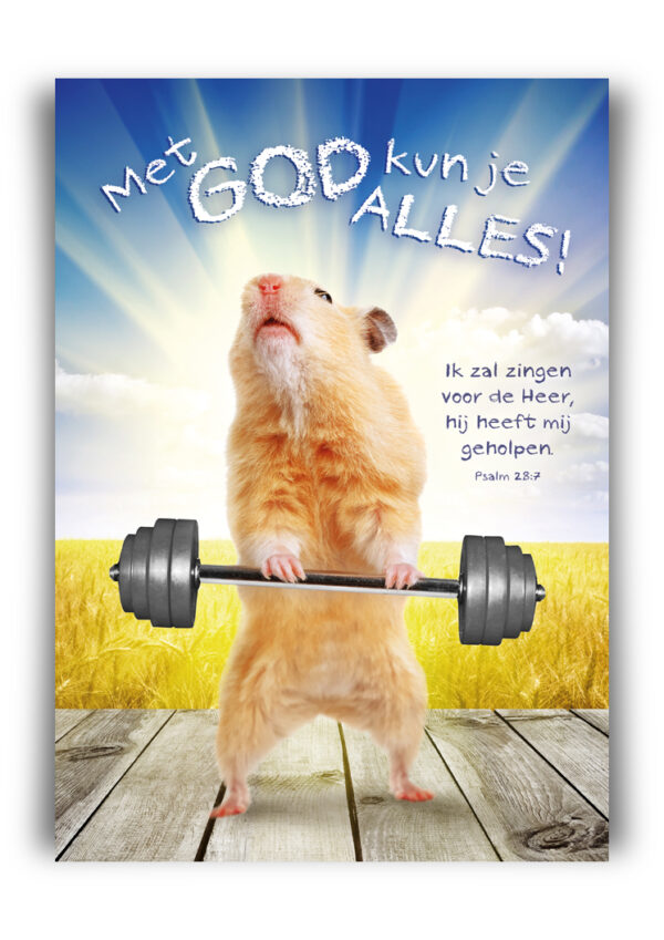 Poster 50x70 met God kun je alles - MA11314 - Posters XL bij MajesticAlly