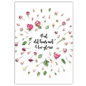 Poster 50x70 vul dit huis met Uw glorie - MA33206 - Posters XL bij MajesticAlly