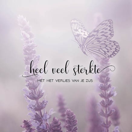 images Kaart 'Sterkte verlies zus' (SV) - MA34030SV - Stille momenten bij MajesticAlly