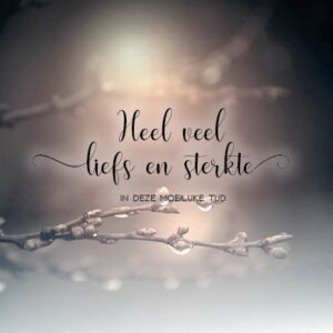 Kaart 'Liefs en sterkte in moeilijke tijd' - MA34034 - Stille momenten bij MajesticAlly