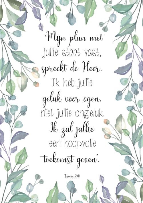 Poster A3 'Mijn plan staat vast' - MA33122 - Posters A3 bij MajesticAlly