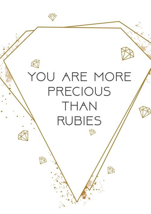 Poster A3 'You are more precious' - MA33123 - Posters A3 bij MajesticAlly