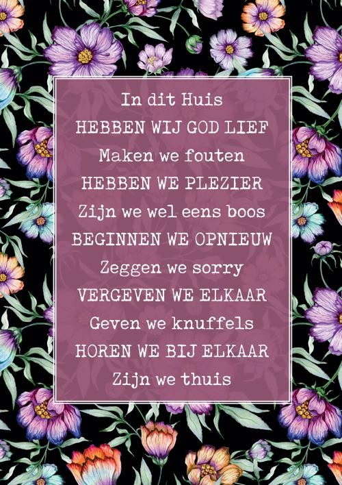 Poster A3 'In dit huis' - MA33138 - Posters A3 bij MajesticAlly