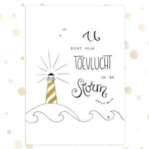 Poster A4 'Een toevlucht in de storm' - MA36207 - Posters A4 bij MajesticAlly