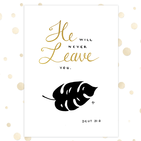 images Poster A4 'He will never leave you' - MA36208 - Posters A4 bij MajesticAlly