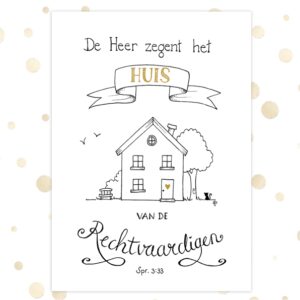 Poster A4 'De Heer zegent het huis' - MA36209 - Posters A4 bij MajesticAlly