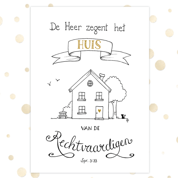 images Poster A4 'De Heer zegent het huis' - MA36209 - Posters A4 bij MajesticAlly