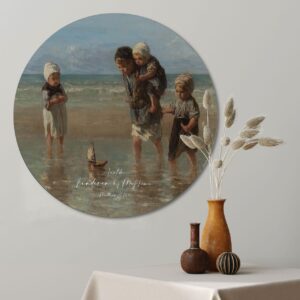 Muurcirkel 'Kinderen der zee' - 60 cm - MA39307 - Wanddeco bij MajesticAlly