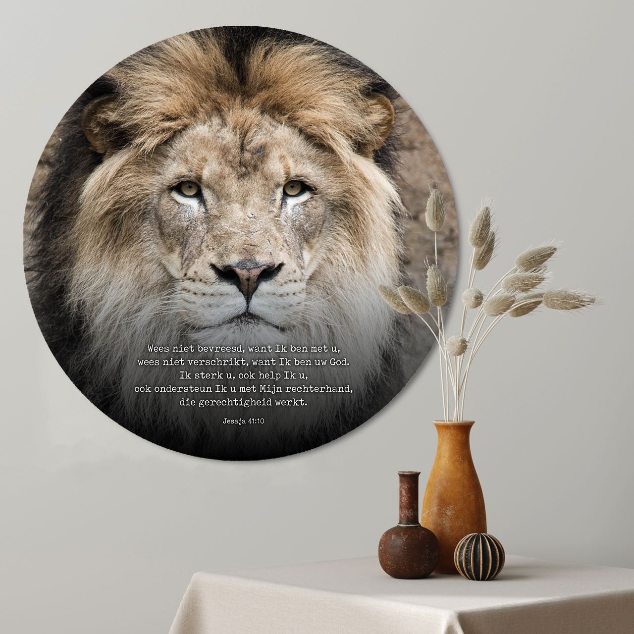 images Muurcirkel 'Leeuw' - 60 cm - MA39309 - Wanddeco bij MajesticAlly