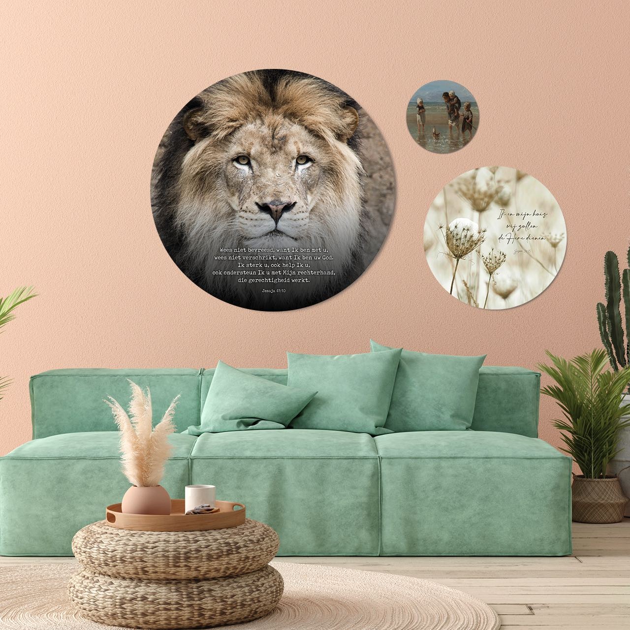 images Muurcirkel 'Leeuw' - 100 cm - MA39409 - Wanddeco bij MajesticAlly