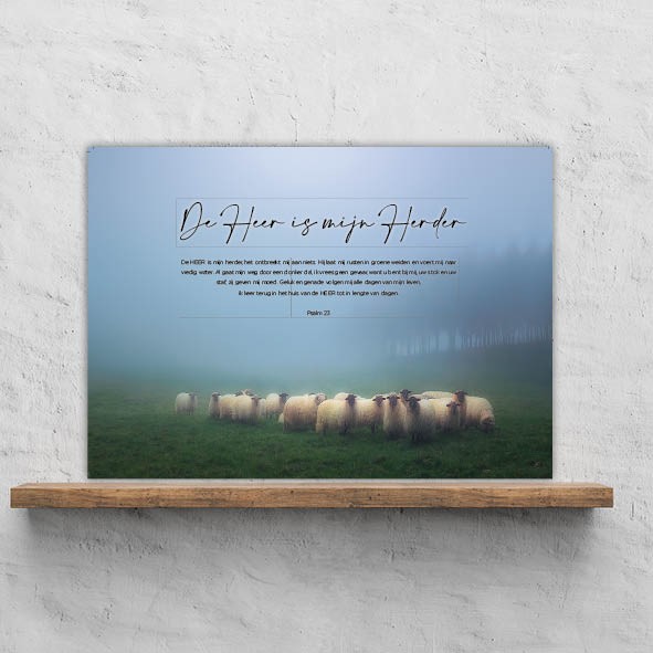 images Plexiglas A3 'De Heer is mijn Herder' - MA39501 - Cadeauborden bij MajesticAlly