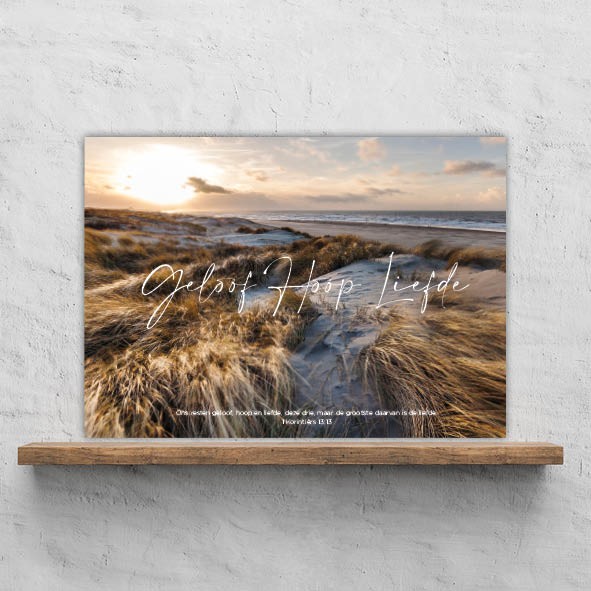 images Plexiglas A3 'Geloof, hoop en liefde' - MA39502 - Cadeauborden bij MajesticAlly