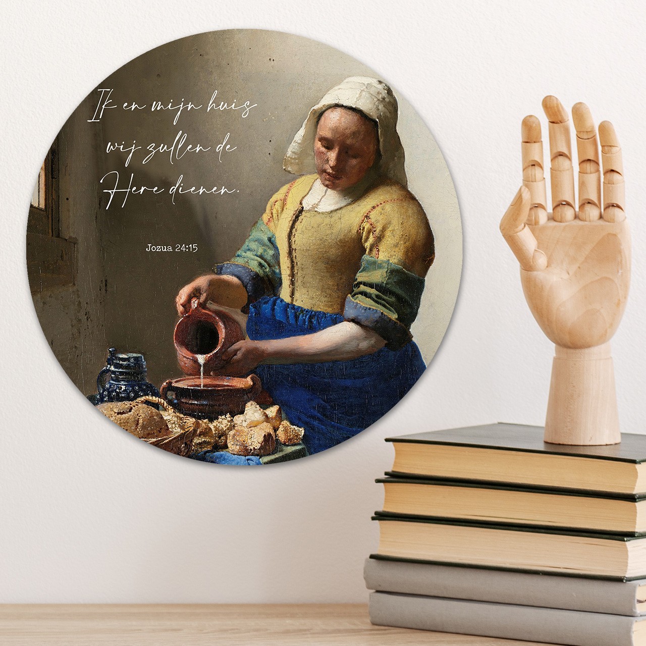 images Muurcirkel 'Melkmeisje - Ik en mijn huis' - 30 cm - MA39211 - Wanddeco bij MajesticAlly