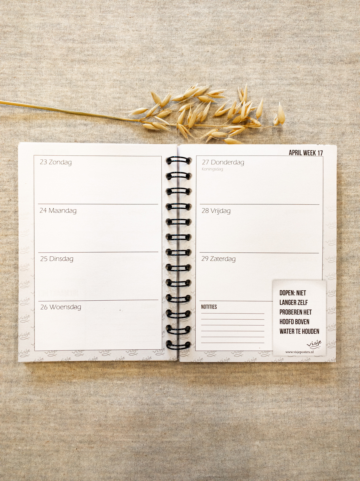 Agenda visje - week 17 2023 Agenda Visje 2023 - binnenzijde