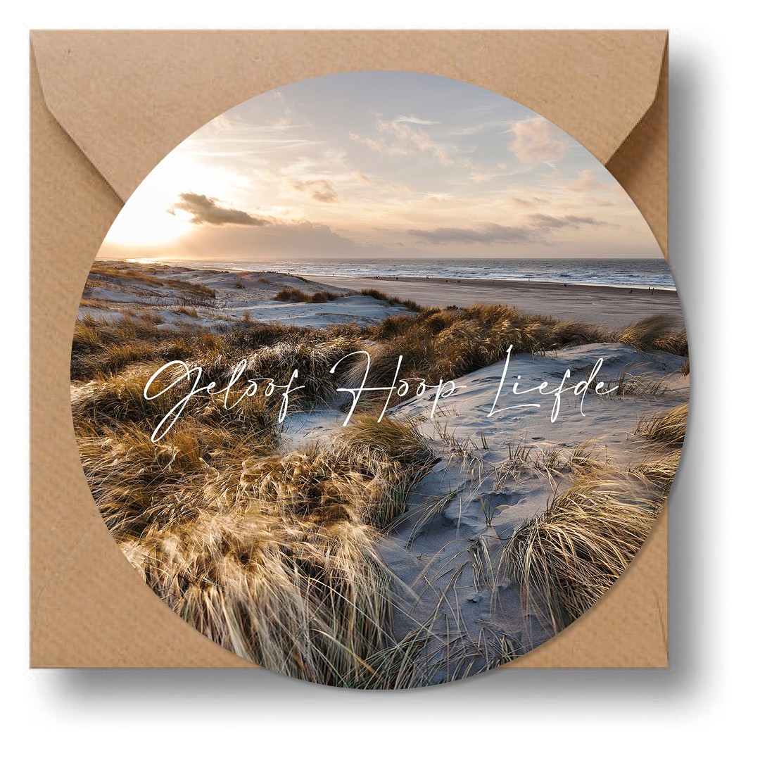 images Cirkelcadeau 'Duinen - geloof, hoop, liefde' - MA39605 - Cadeauborden bij MajesticAlly