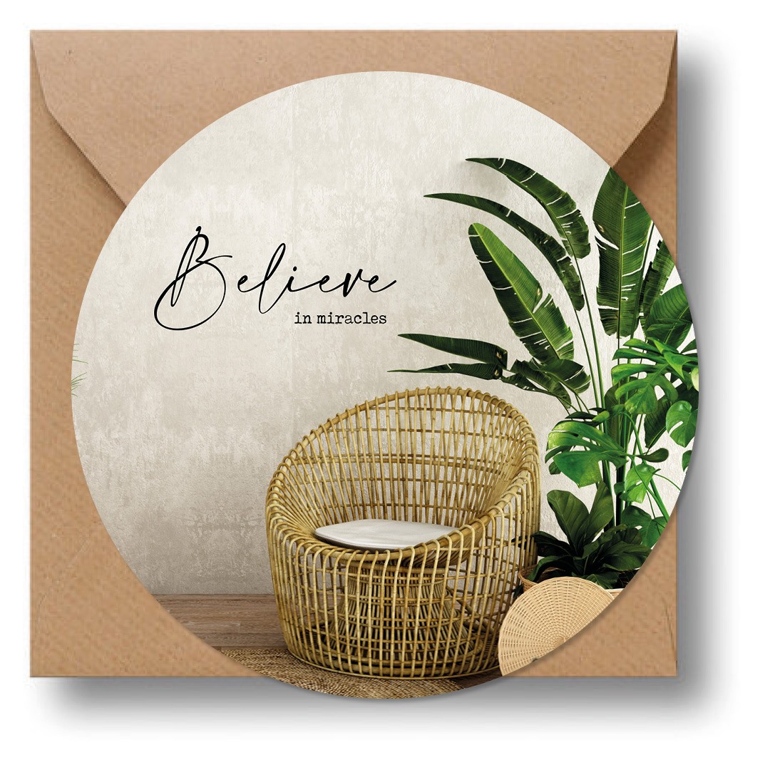 images Cirkelcadeau 'Believe in miracles' - MA39632 - Cadeauborden bij MajesticAlly
