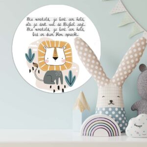 Kinder muurcirkel 'Sta versteld, je bent een held' - 30 cm - MA39228 - Wanddeco bij MajesticAlly