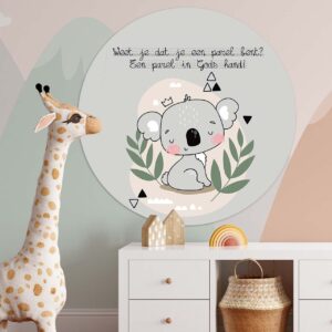 Kinder muurcirkel 'Weet je dat je een parel bent' - 60 cm - MA39333 - Wanddeco bij MajesticAlly