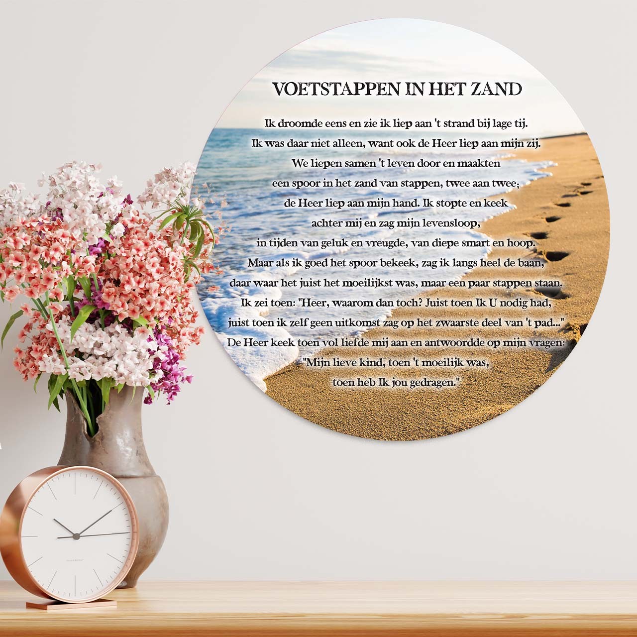 images Muurcirkel 'Voetstappen' - 30 cm - MA39224 - Wanddeco bij MajesticAlly