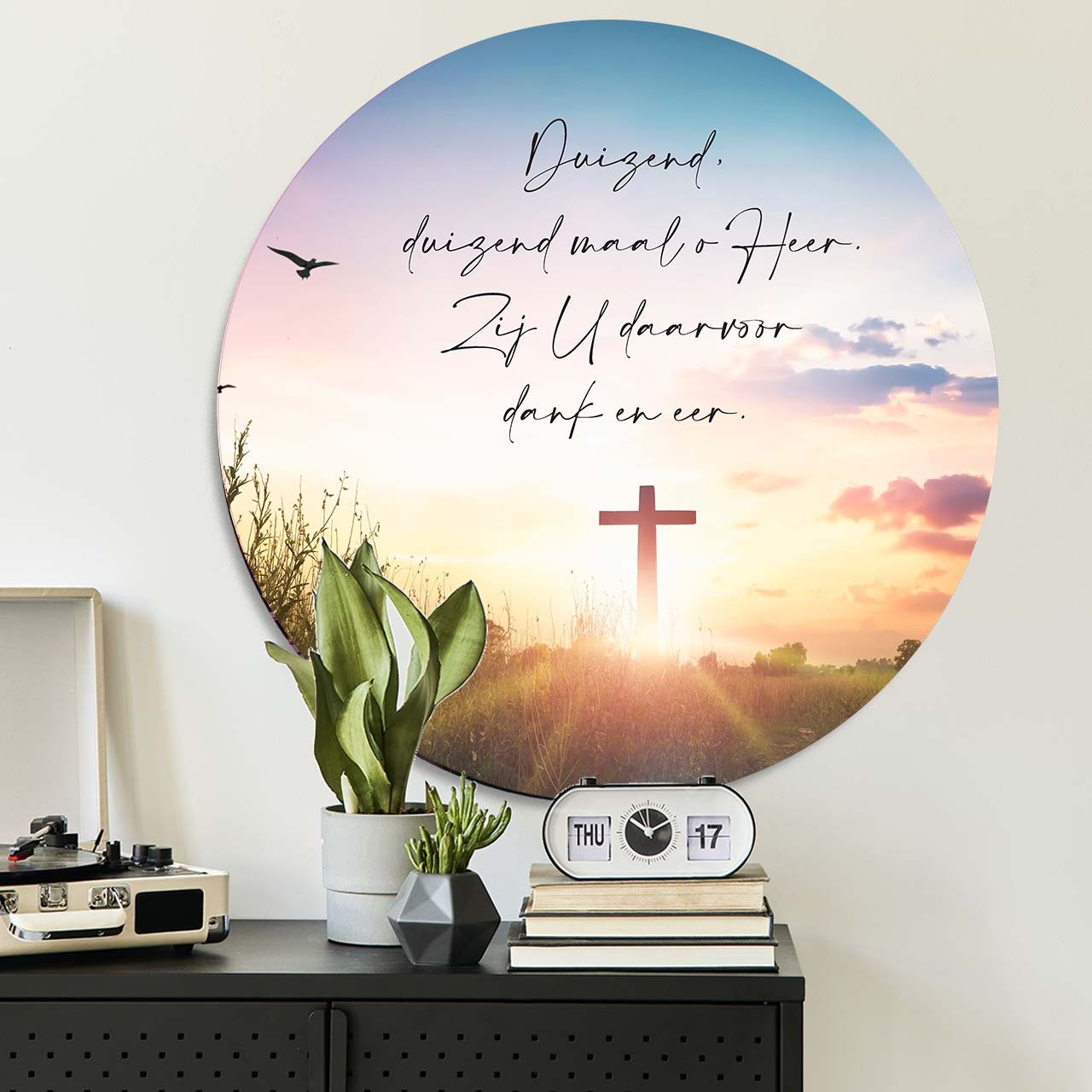 images Muurcirkel 'Duizendmaal - kruis' - 60 cm - MA39319 - Wanddeco bij MajesticAlly