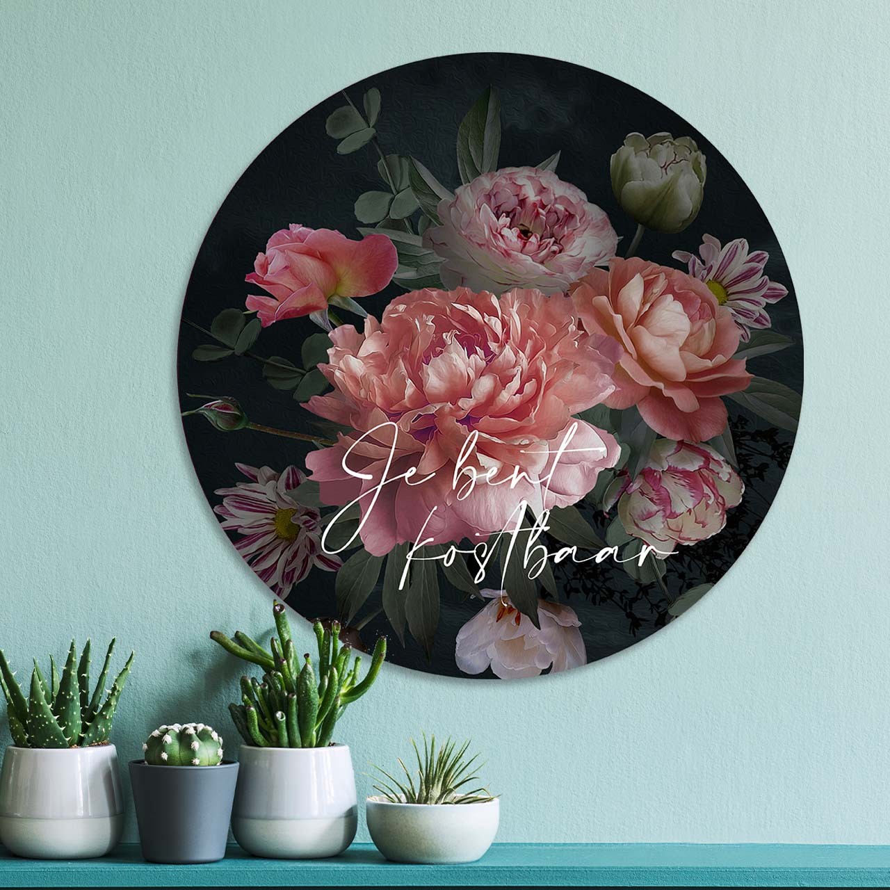 images Muurcirkel 'Je bent kostbaar' - 60 cm - MA39320 - Wanddeco bij MajesticAlly