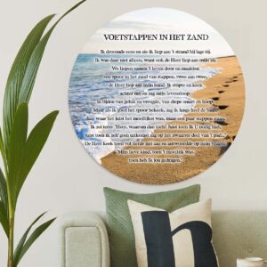 Muurcirkel 'Voetstappen' - 60 cm - MA39324 - Wanddeco bij MajesticAlly