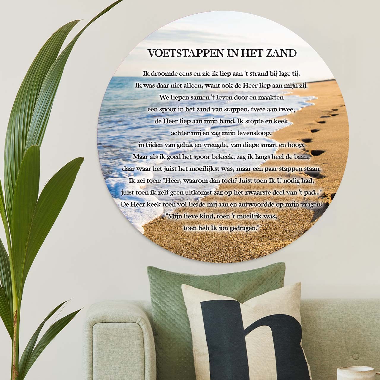 images Muurcirkel 'Voetstappen' - 60 cm - MA39324 - Wanddeco bij MajesticAlly