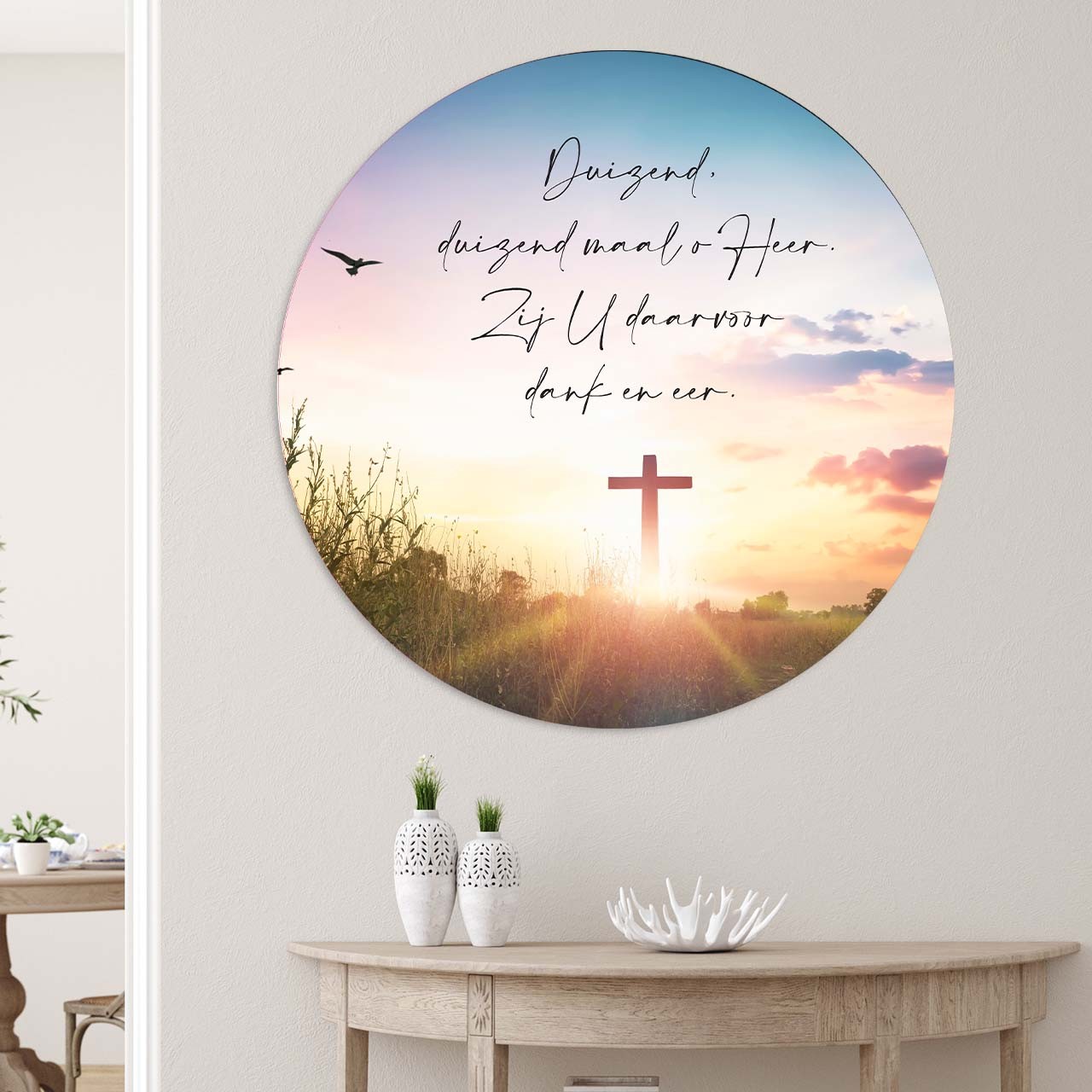 images Muurcirkel 'Duizendmaal - kruis' - 100 cm - MA39419 - Wanddeco bij MajesticAlly