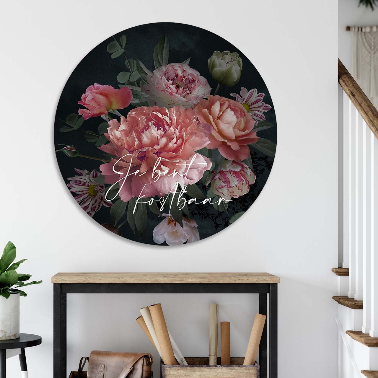 images Muurcirkel 'Je bent kostbaar' - 100 cm - MA39420 - Wanddeco bij MajesticAlly