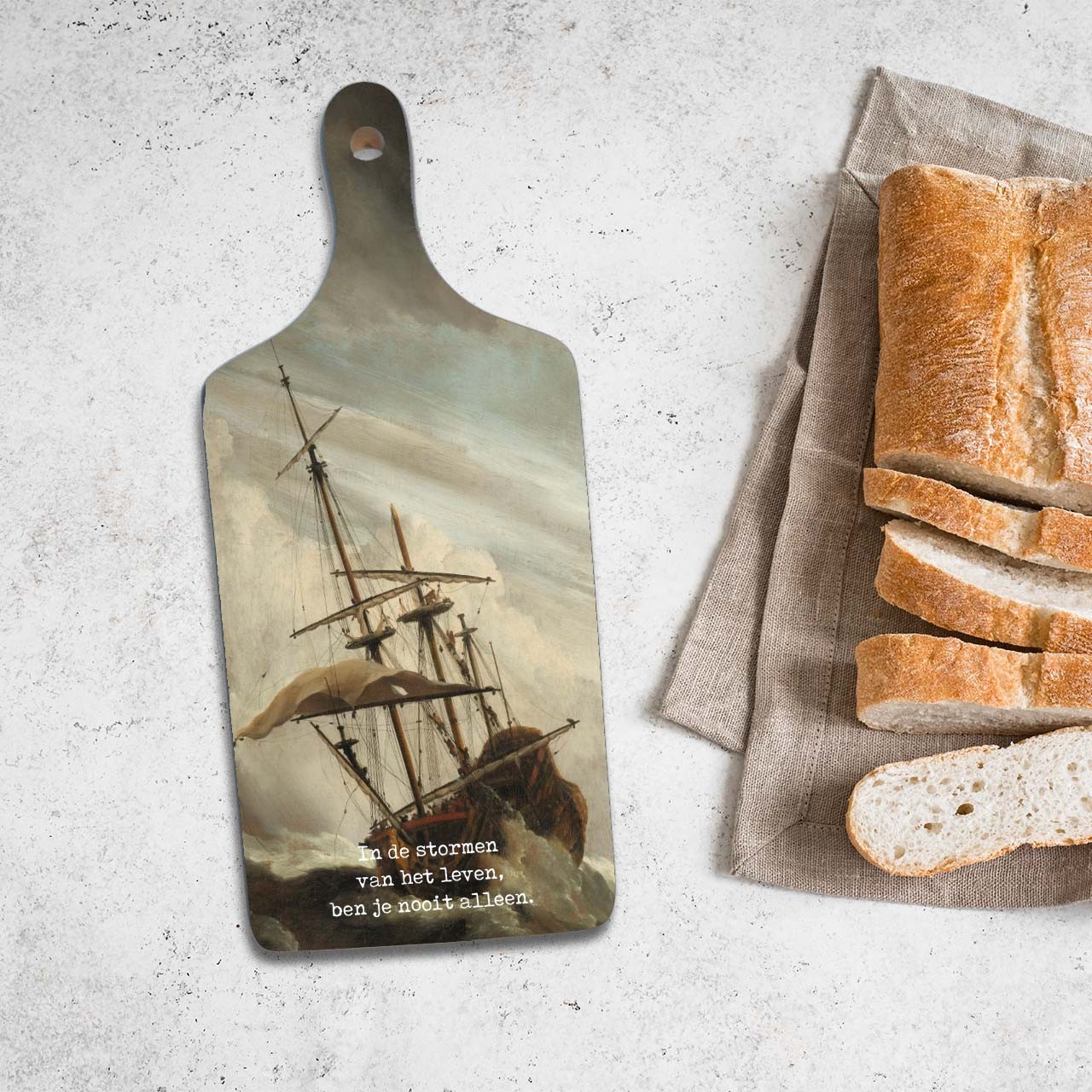 images Broodplank 'In de stormen van het leven' - MA27403 - Wood Deco bij MajesticAlly