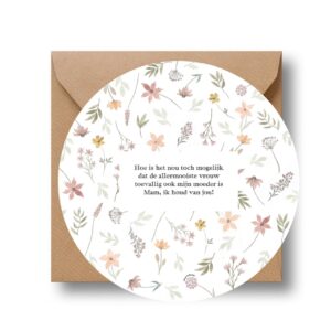 Cirkelcadeau 'Hoe is het nou toch mogelijk' - MA39657 - Moederdag bij MajesticAlly