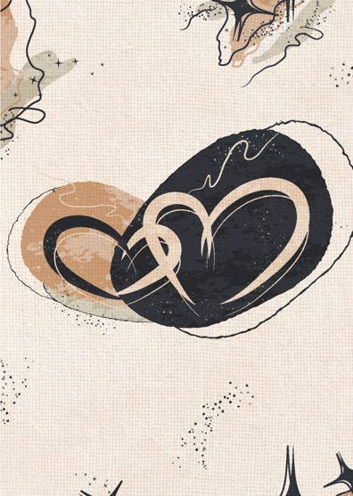 Wenskaart 'Hartjes' - MA43027 - Courage bij MajesticAlly