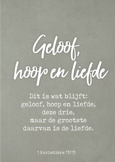 Wenskaart 'Geloof, hoop en liefde' - MA43028 - Courage bij MajesticAlly