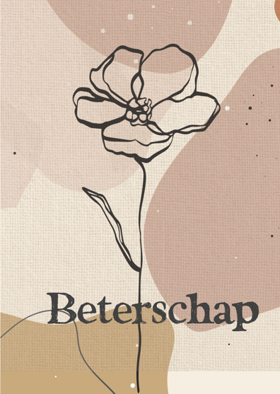 Wenskaart 'Beterschap bloem' - MA43045 - Courage bij MajesticAlly