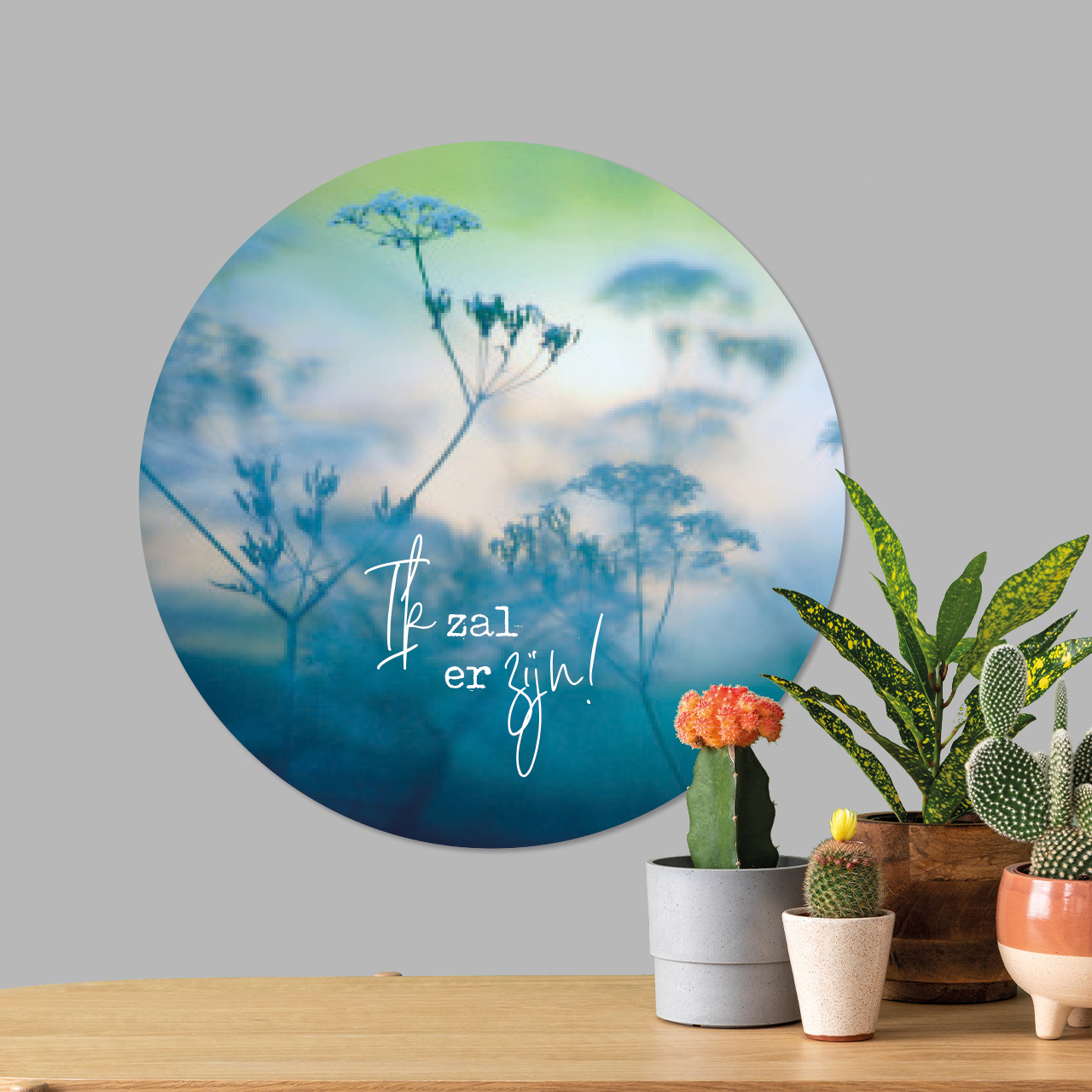 Muurcirkel 'Ik zal er zijn!' - 40 cm Muurcirkel 'Ik zal er zijn!' - 40 cm