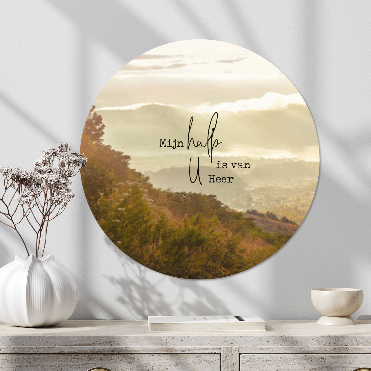 Muurcirkel 'Mijn hulp is van U, Heer' - 40 cm Muurcirkel 'Mijn hulp is van U, Heer' - 40 cm