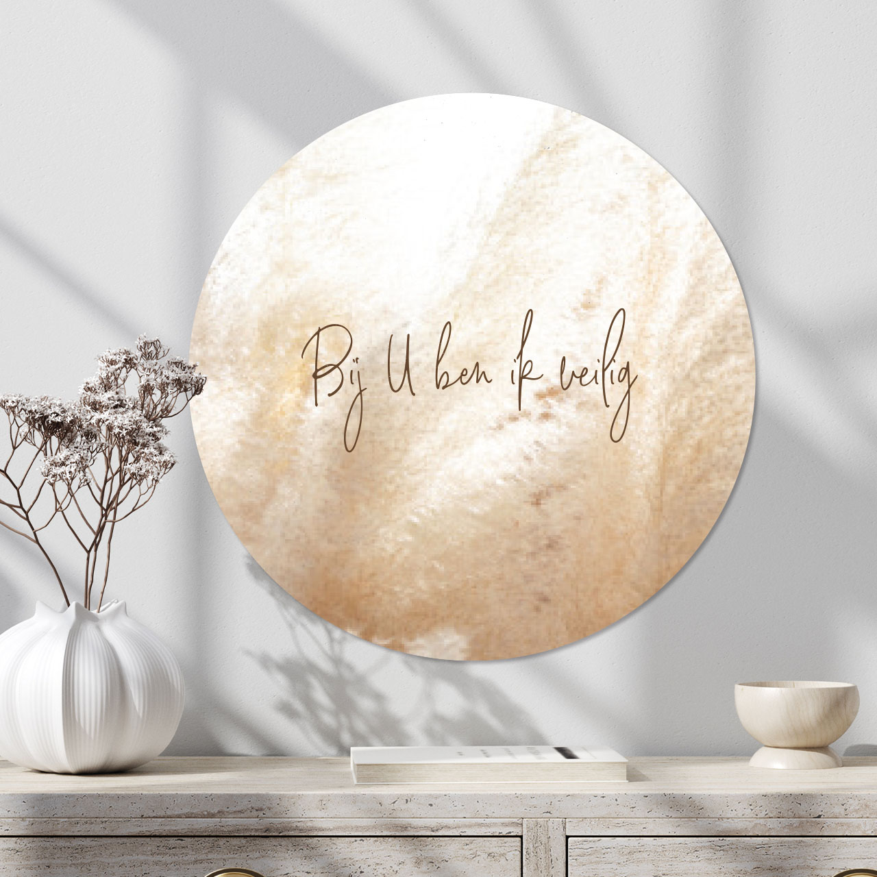 Muurcirkel 'Bij U ben ik veilig' - 40 cm Muurcirkel 'Bij U ben ik veilig' - 40 cm