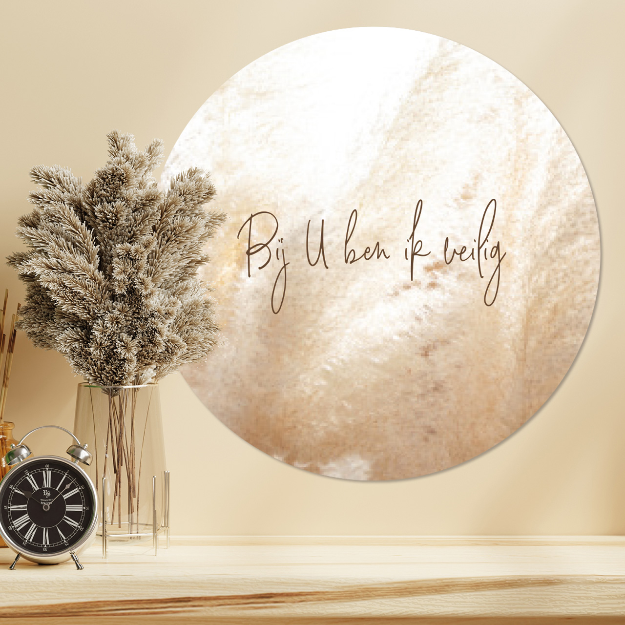 MA39350 Muurcirkel 'Bij U ben ik veilig' - 60 cm