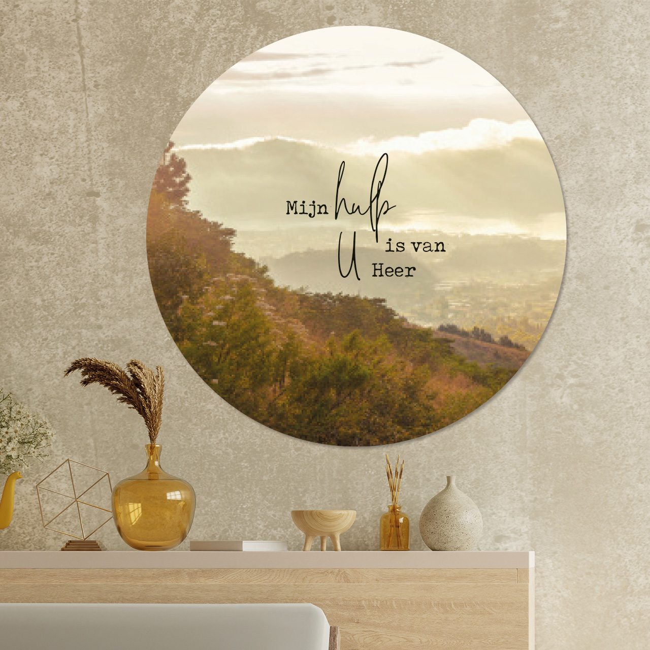 MA39446 Muurcirkel 'Mijn hulp is van U, Heer' - 100 cm
