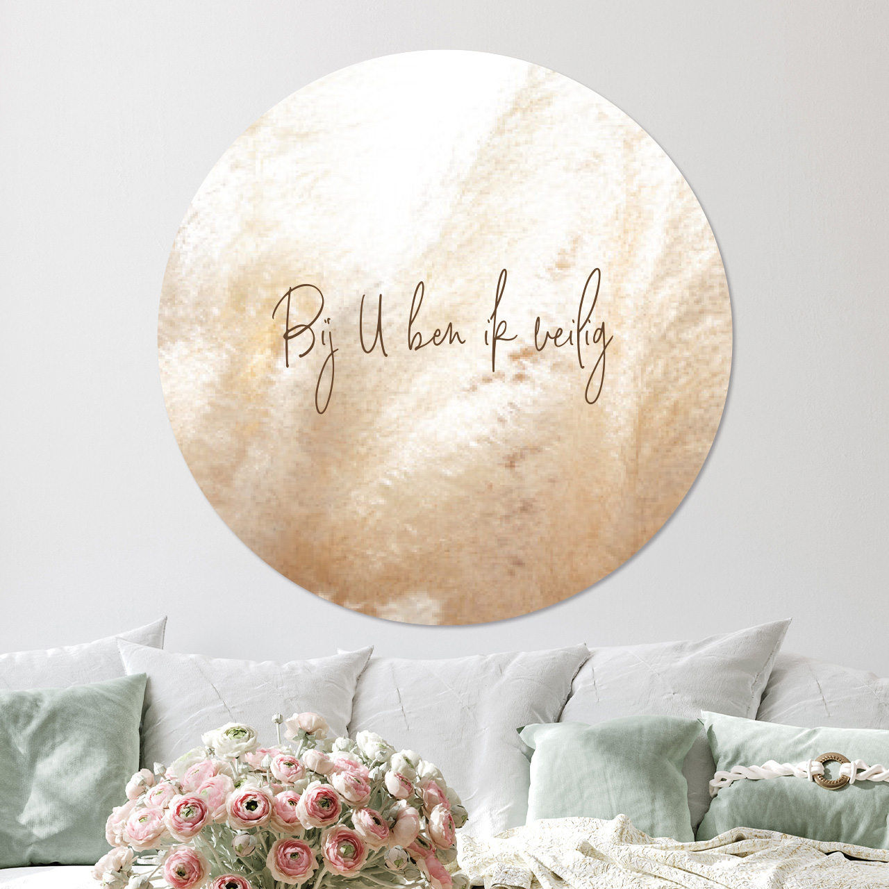 MA39450 Muurcirkel 'Bij U ben ik veilig' - 100 cm