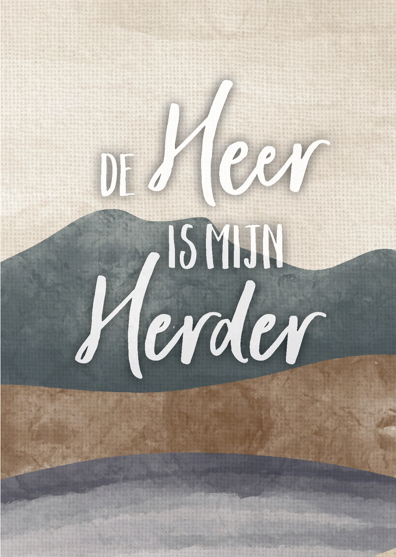 MA43337 A4 poster met de tekst: 'De Heer is mijn Herder'