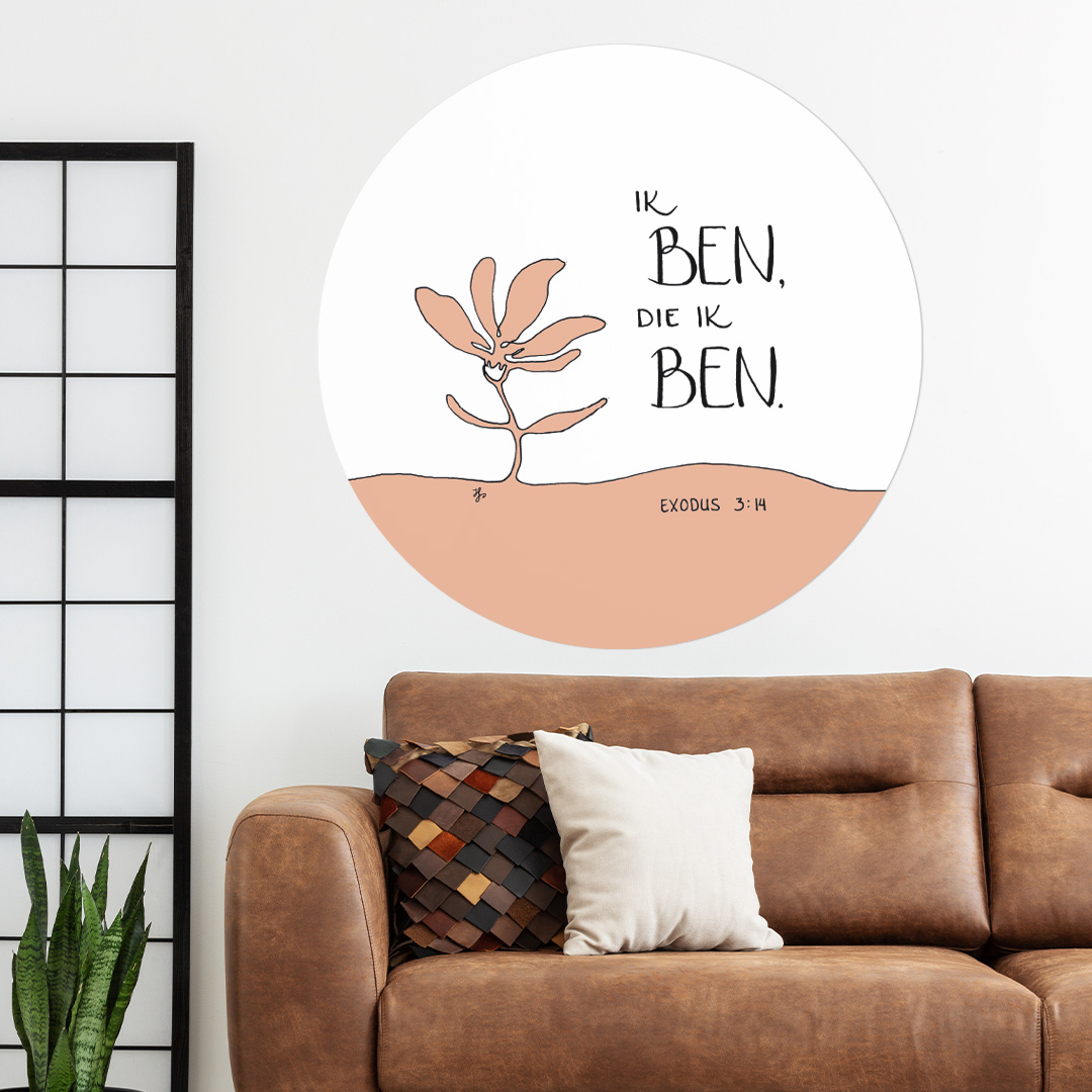 MA39655 Muurcirkel 'Ik ben, die Ik ben' - 100 cm MA39655 Muurcirkel 'Ik ben, die Ik ben' - 100 cm