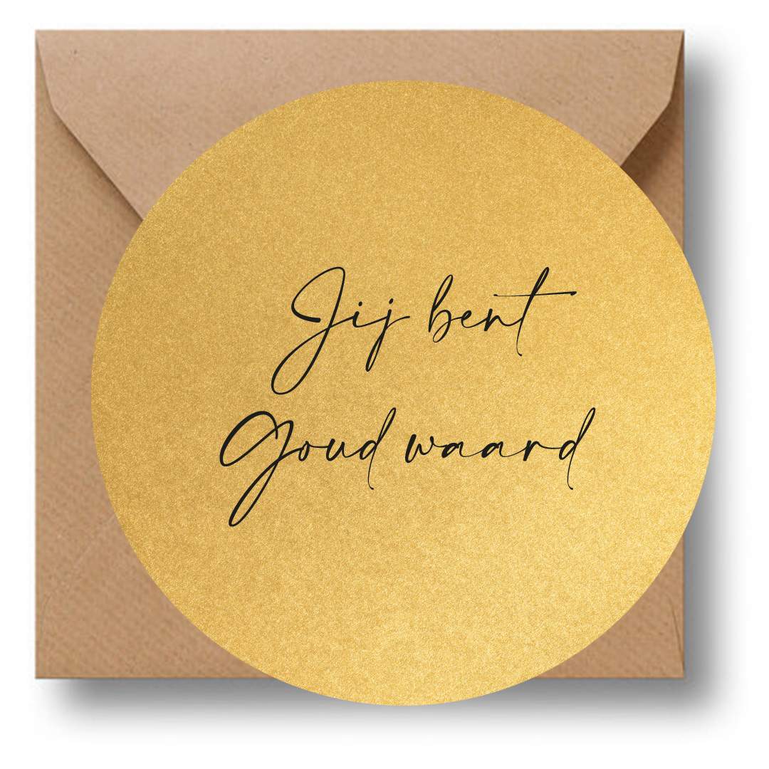 MA39625 - Jij bent goud waard - Cirkelcadeau 15 cm MA39625 - Jij bent goud waard - Cirkelcadeau 15 cm