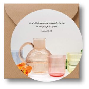 MA39630 - Wat bij de mensen onmogelijk is, is mogelijk bij God - Cirkelcadeau 15 cm