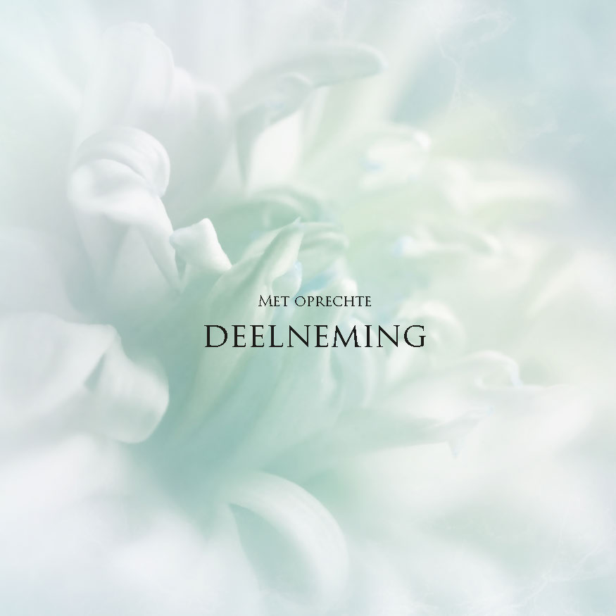 MA34113 - Vierkante wenskaart 'Met oprechte deelneming - wit' MA34113 - Vierkante wenskaart 'Met oprechte deelneming - wit'