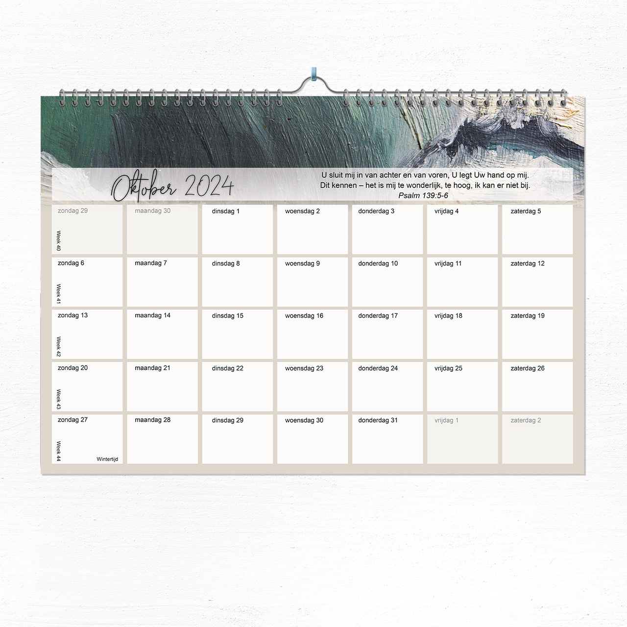 Maandkalender 2024 Psalmen - binnenzijde Maandkalender 2024 Psalmen - binnenzijde