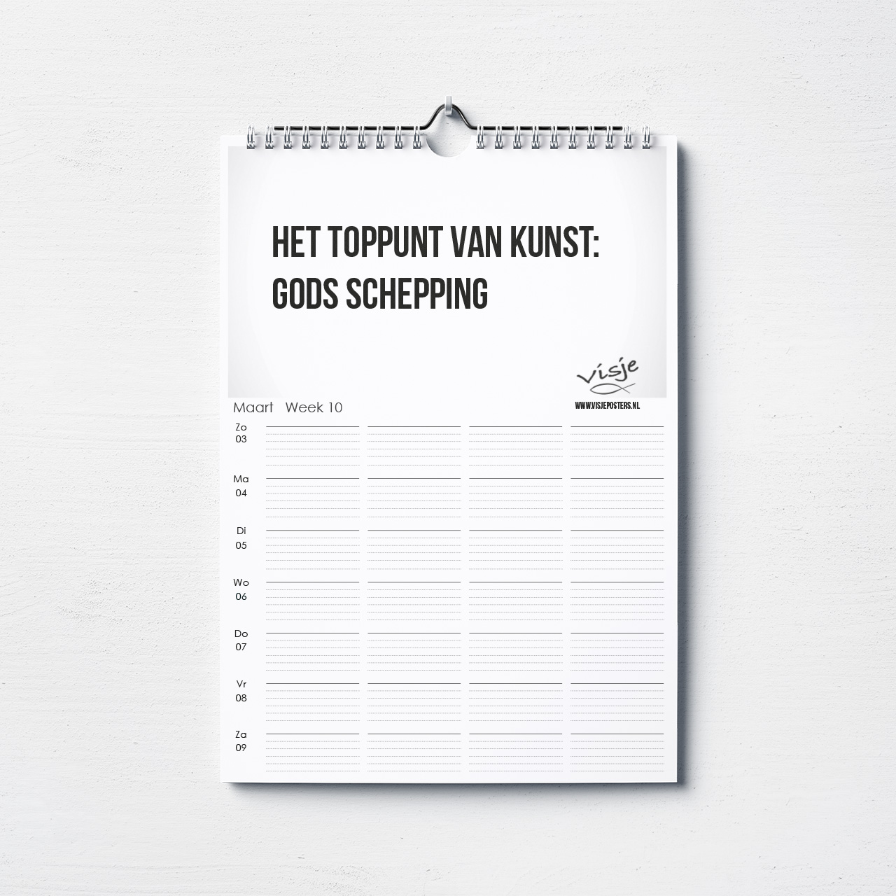 Weekplanner Visje 2024 - binnenzijde Weekplanner Visje 2024 - binnenzijde