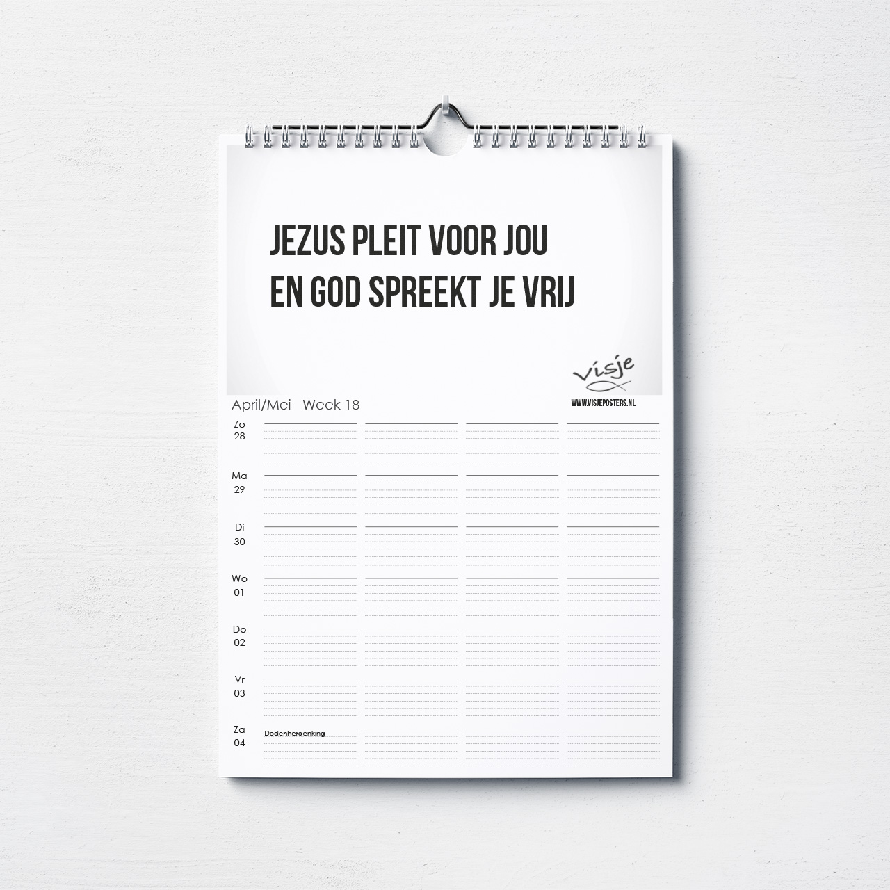 Weekplanner Visje 2024 - binnenzijde Weekplanner Visje 2024 - binnenzijde